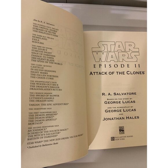 Star Wars Episode II:‎ Attack of the Clones R. A. Salvatore Hardcover - Picture 9 of 11